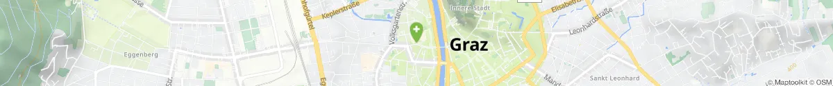 Map representation of the location for Apotheke Zum Granatapfel in 8020 Graz